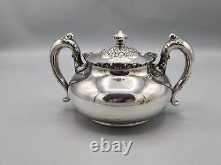 Vintage, Meriden B Company Silver Plate Tea / Coffee Set, Pitcher, Suger, Cream