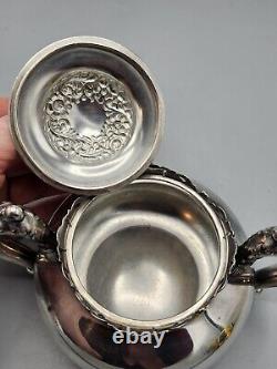 Vintage, Meriden B Company Silver Plate Tea / Coffee Set, Pitcher, Suger, Cream