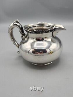 Vintage, Meriden B Company Silver Plate Tea / Coffee Set, Pitcher, Suger, Cream