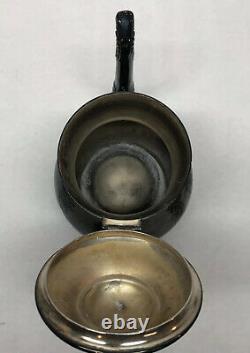 Vintage Meriden Silver Plate Co. Tea Pot & Quadruple Plate Serving Tray