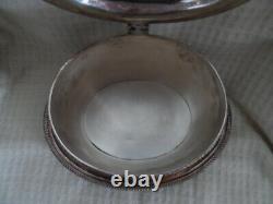 Vintage Mid Century English Barker Ellis Silver Plate Footed Tea Caddy