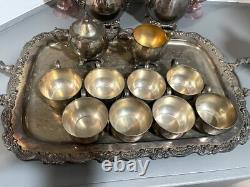 Vintage ONEIDA Silver plate 13 Piece Coffee/Tea Service Set