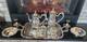 Vintage Oneida Silverplate Tea & Coffee Service Set With Tray Candlesticks Usa
