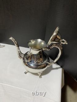 Vintage Oneida USA Silver Plate 5-piece Coffee/Tea Service Set with Tray