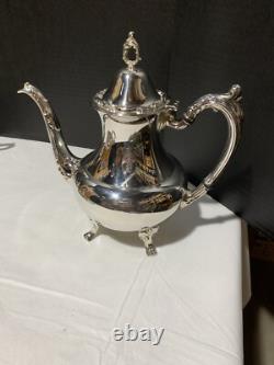 Vintage Oneida USA Silver Plate 5-piece Coffee/Tea Service Set with Tray