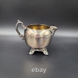 Vintage Ornate F B Rogers Silverplate 4 Piece Tea / Coffee Set with Footed Tray