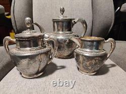 Vintage Pelton Bros & Co St Louis Quadruple Plate Tea Set