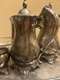 Vintage Pilgrim Silver-plate Tea Coffee Bread 6 Piece Set