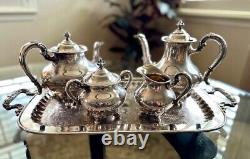 Vintage Reed & Barton 5600 Regent Sterling Silver Plated 5 pc. Tea Set-Beautiful