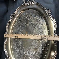 Vintage Reed & Barton 5600c Hand Chased Regent Tea & Coffee Serving Set with Tray