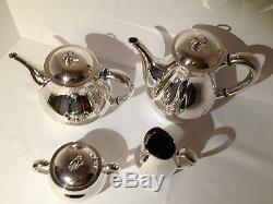 Vintage Reed & Barton Americana Silverplate 4 Piece Coffee & Tea Service RARE