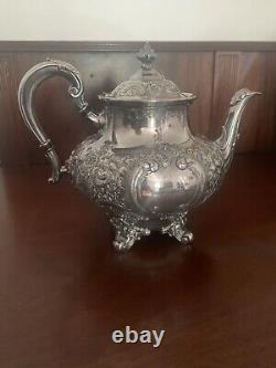 Vintage Reed & Barton Hand Chased Silver Plate Teapot