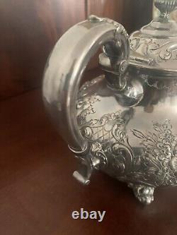Vintage Reed & Barton Hand Chased Silver Plate Teapot