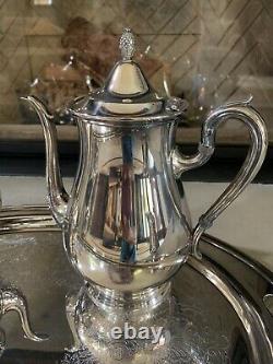 Vintage Reed & Barton Jamestown Silverplate 5 Piece Coffee Tea Set No Monogram