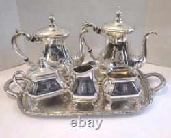 Vintage Reed & Barton Northumberland 5800 Silver Plated Coffee Tea Service READ