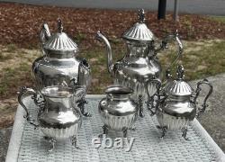 Vintage Reed & Barton Regent 5600 Silver Plate 5-Piece Tea & Coffee Service