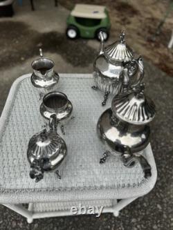 Vintage Reed & Barton Regent 5600 Silver Plate 5-Piece Tea & Coffee Service