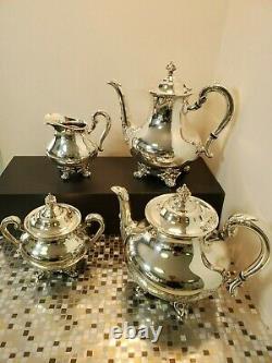 Vintage Reed & Barton Regent 5600 Silverplate Tea Set With Tray