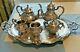 Vintage Reed & Barton Silver-plate 6 Pc Tea & Coffee Set Large Tray Hand Chased
