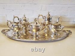 Vintage Reed & Barton Silver Plated Tea Set EPNS with Stamped P Initial