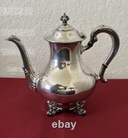 Vintage Reed & Barton Silverplate REGENT 5600 Coffee Tea Set 4 Pieces Plus Tray