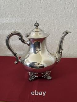 Vintage Reed & Barton Silverplate REGENT 5600 Coffee Tea Set 4 Pieces Plus Tray
