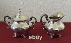 Vintage Reed & Barton Silverplate REGENT 5600 Coffee Tea Set 4 Pieces Plus Tray