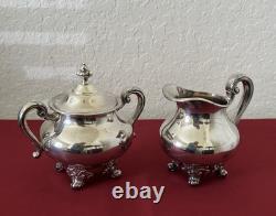 Vintage Reed & Barton Silverplate REGENT 5600 Coffee Tea Set 4 Pieces Plus Tray