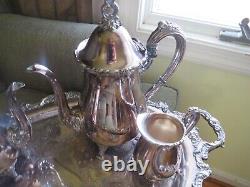 Vintage Reed & Barton Tea Coffee 5 Pc Set Silverplate Is In Excellent Condition