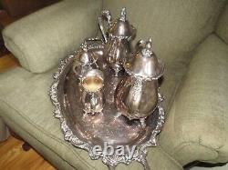 Vintage Reed & Barton Tea Coffee 5 Pc Set Silverplate Is In Excellent Condition