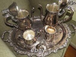 Vintage Reed & Barton Tea Coffee 5 Pc Set Silverplate Is In Excellent Condition