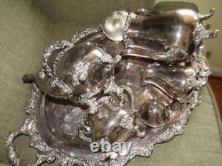 Vintage Reed & Barton Tea Coffee 5 Pc Set Silverplate Is In Excellent Condition