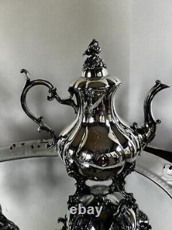 Vintage Reed & Barton Winthrop 1795 Silver Plated Tea and Coffee Set of 4 READ