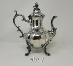 Vintage Reed & Barton Winthrop 1795 Silverplate Tea Coffee Set Pumpkin