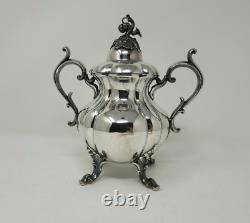 Vintage Reed & Barton Winthrop 1795 Silverplate Tea Coffee Set Pumpkin