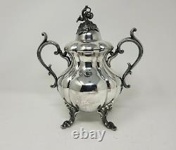 Vintage Reed & Barton Winthrop 1795 Silverplate Tea Coffee Set Pumpkin