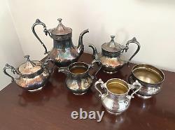 Vintage Reed and Barton 2710 Silver Plate Holloware Coffee/Tea Set6 Piece Set