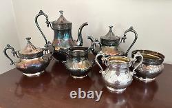 Vintage Reed and Barton 2710 Silver Plate Holloware Coffee/Tea Set6 Piece Set