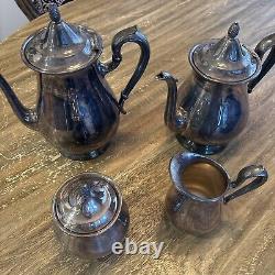 Vintage Reed and Barton Jamestown 1800 Silver Plate Tea Service