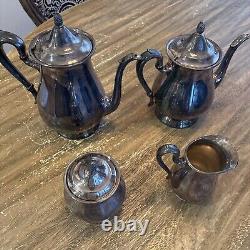 Vintage Reed and Barton Jamestown 1800 Silver Plate Tea Service