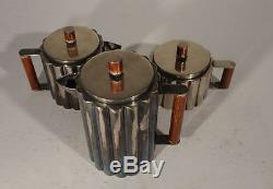 Vintage Reproduction Ilonka Karasz Tea Coffee Service Set Silverplate Modernist