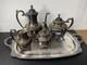 Vintage Rogers Bros 1847 Heritage Is Silverplate Tea & Coffee Set With Large Tray