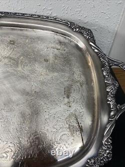 Vintage Rogers Bros 1847 Heritage IS Silverplate Tea & Coffee Set With Large Tray