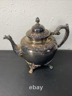 Vintage Rogers Bros 1847 Heritage IS Silverplate Tea & Coffee Set With Large Tray