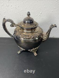 Vintage Rogers Bros 1847 Heritage IS Silverplate Tea & Coffee Set With Large Tray