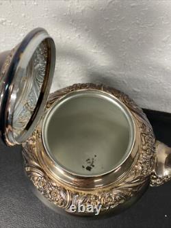 Vintage Rogers Bros 1847 Heritage IS Silverplate Tea & Coffee Set With Large Tray