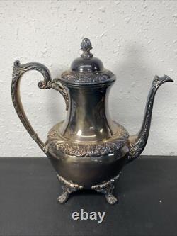 Vintage Rogers Bros 1847 Heritage IS Silverplate Tea & Coffee Set With Large Tray