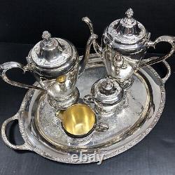 Vintage Rogers & Bros Silverplate Coffee Tea 5 Pcs Set 2301 2303 2304 2380