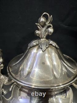 Vintage Royal Silver Plate Teapot on Tilting Stand with Burner