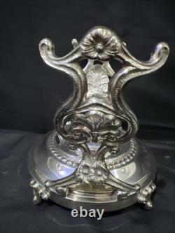 Vintage Royal Silver Plate Teapot on Tilting Stand with Burner